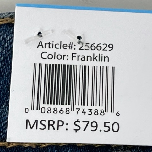 NWT! Skinny Girl High Rise Button Front Cropped Wide Leg Denim Stretch Jeans - Picture 14 of 14